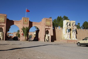 The entrance to the Atlas Studio where several major American movies have been filmed in Ouarzazate.