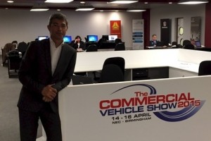 EquipAuto director Mario Fiems at the Commercial Vehicle Show in Birmingham