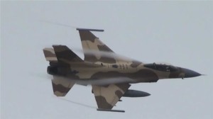 The Moroccan F-16 was reportedly hit by ground fire while conducting a mission over Yemen [YouTube]