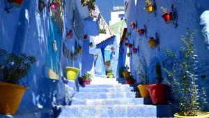 Feeling blue - the picture-perfect blue-washed streets of Chefchaouen. Photo: Paul Ewart