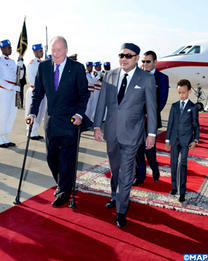 HM King Juan Carlos I Of Spain Arrives In Morocco